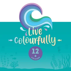 Set de 12 Crayons de Couleur - Live Colorfully