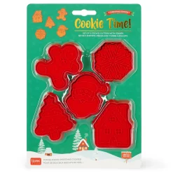 Set de 5 Emporte-pièces avec Tampon à Biscuits - Cookie Time!