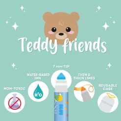 Set de 12 Feutres - Teddy Friends