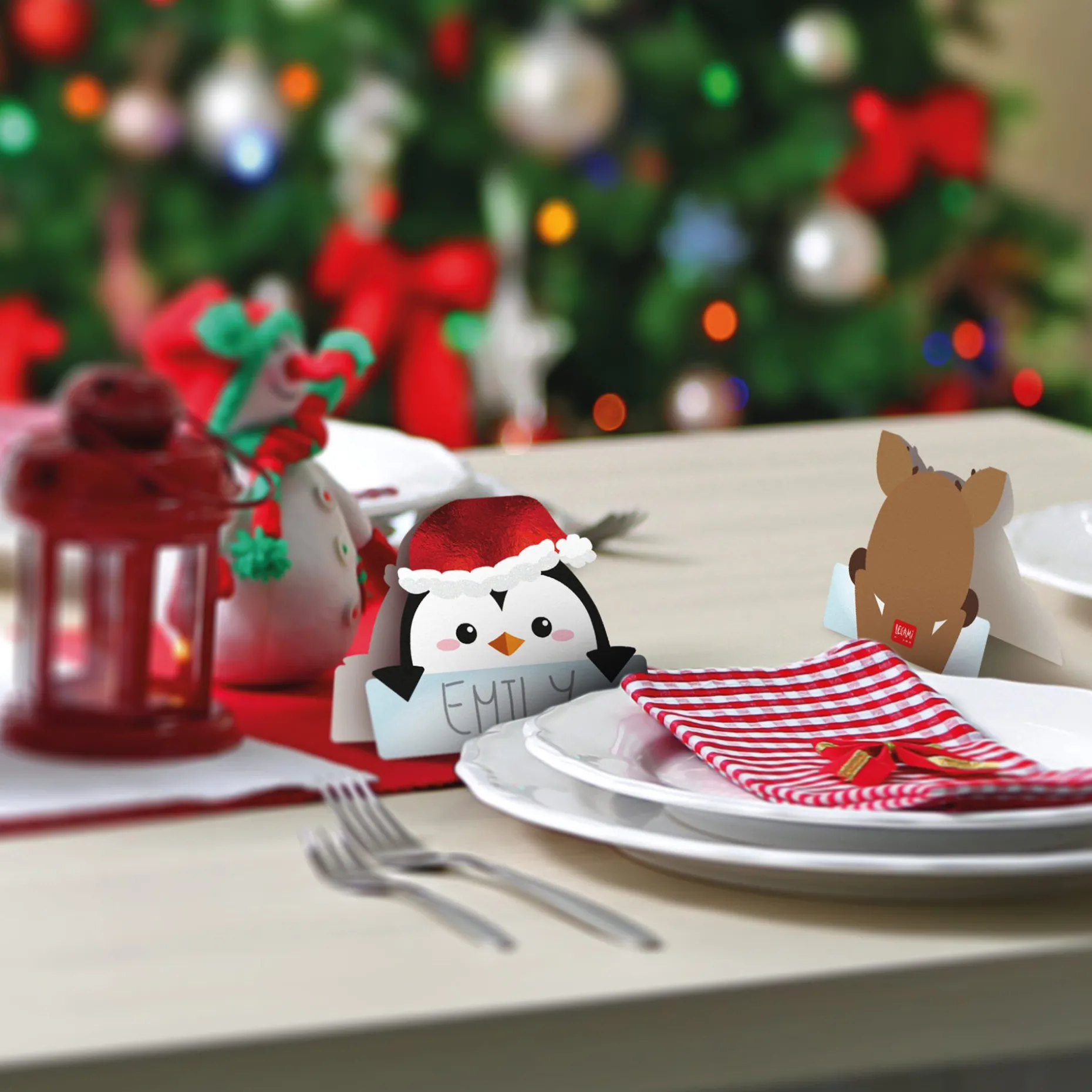 Set de 12 Marque-Places de Noël