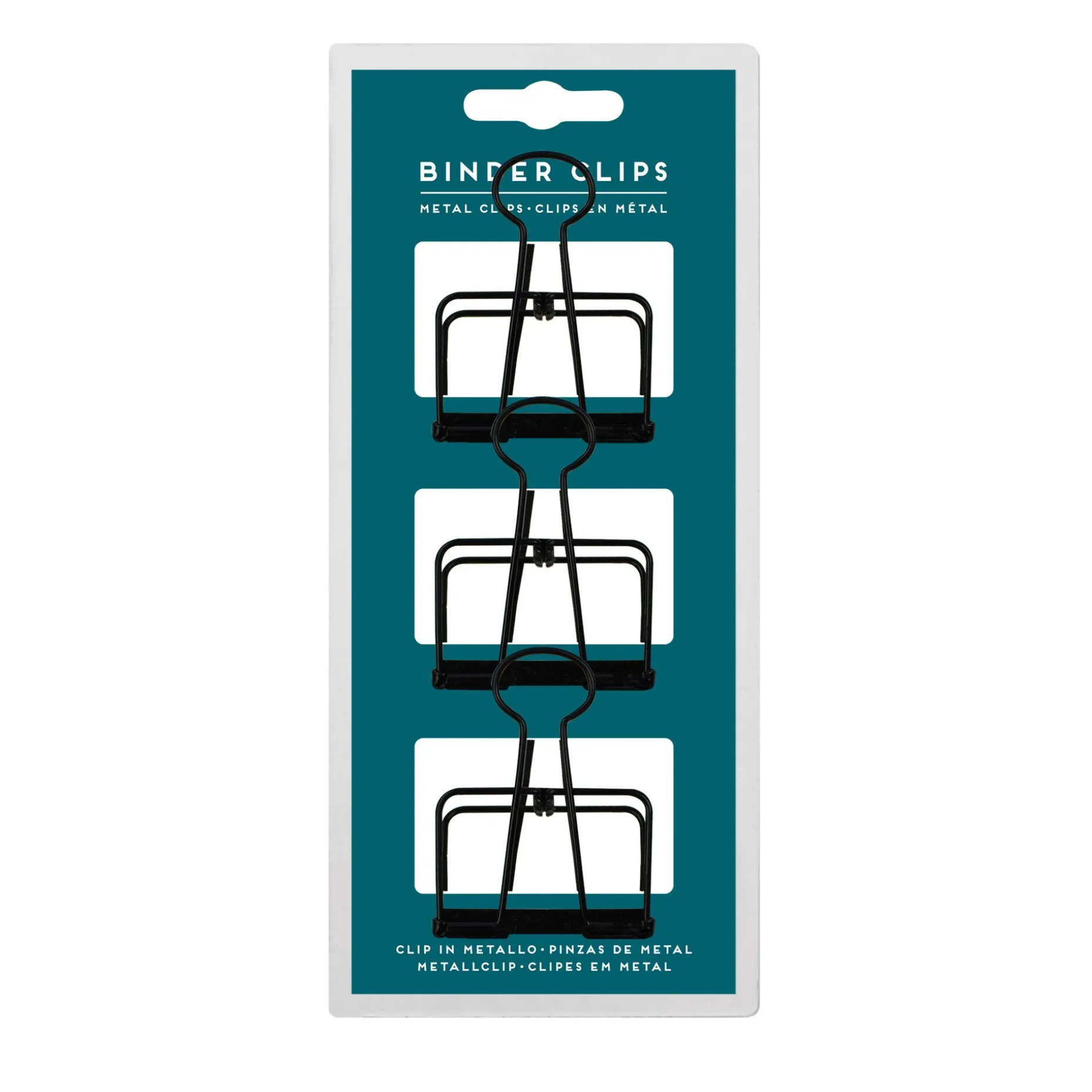 Set de 3 Pinces en Métal - Binder Clips