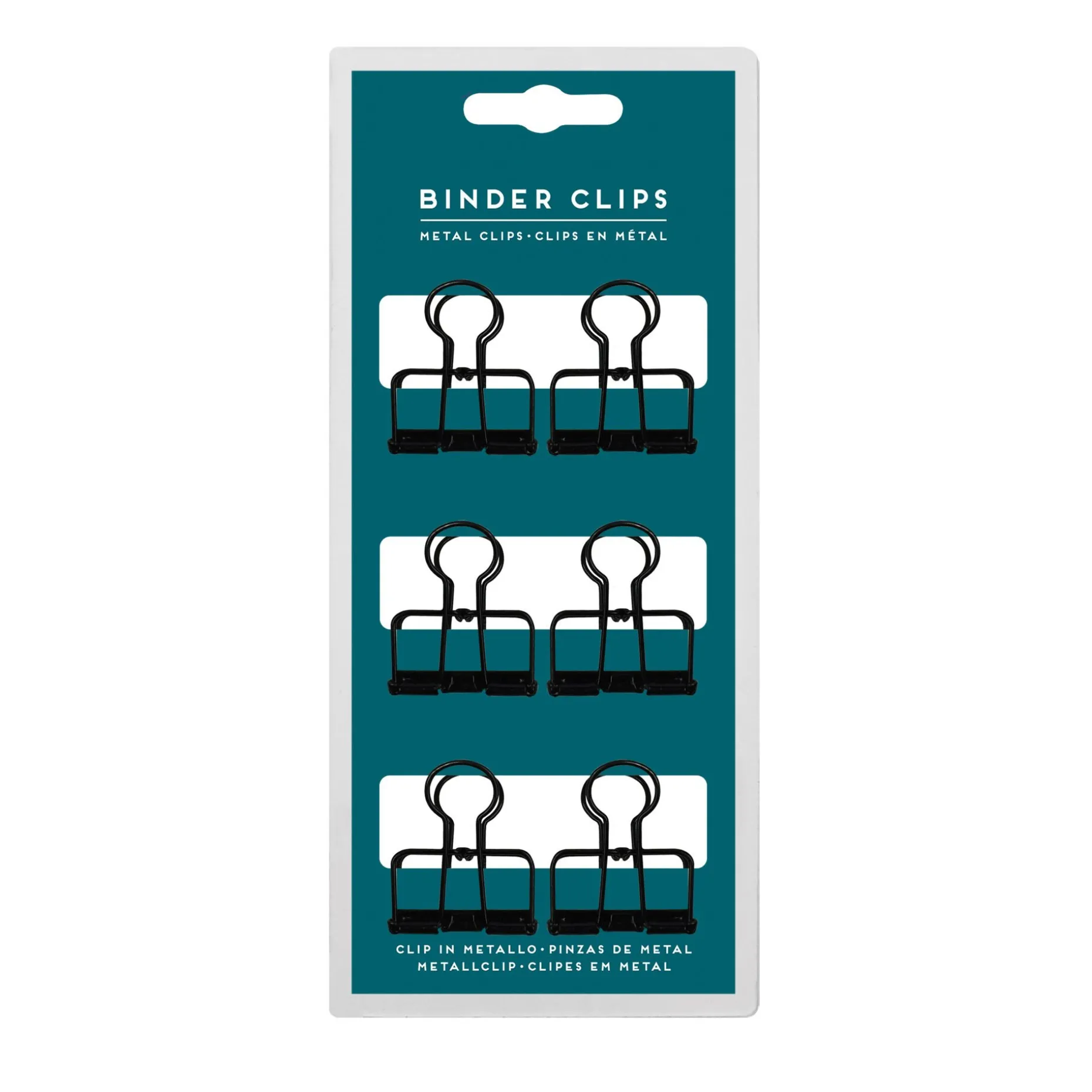 Set de 6 Pinces en Métal - Binder Clips