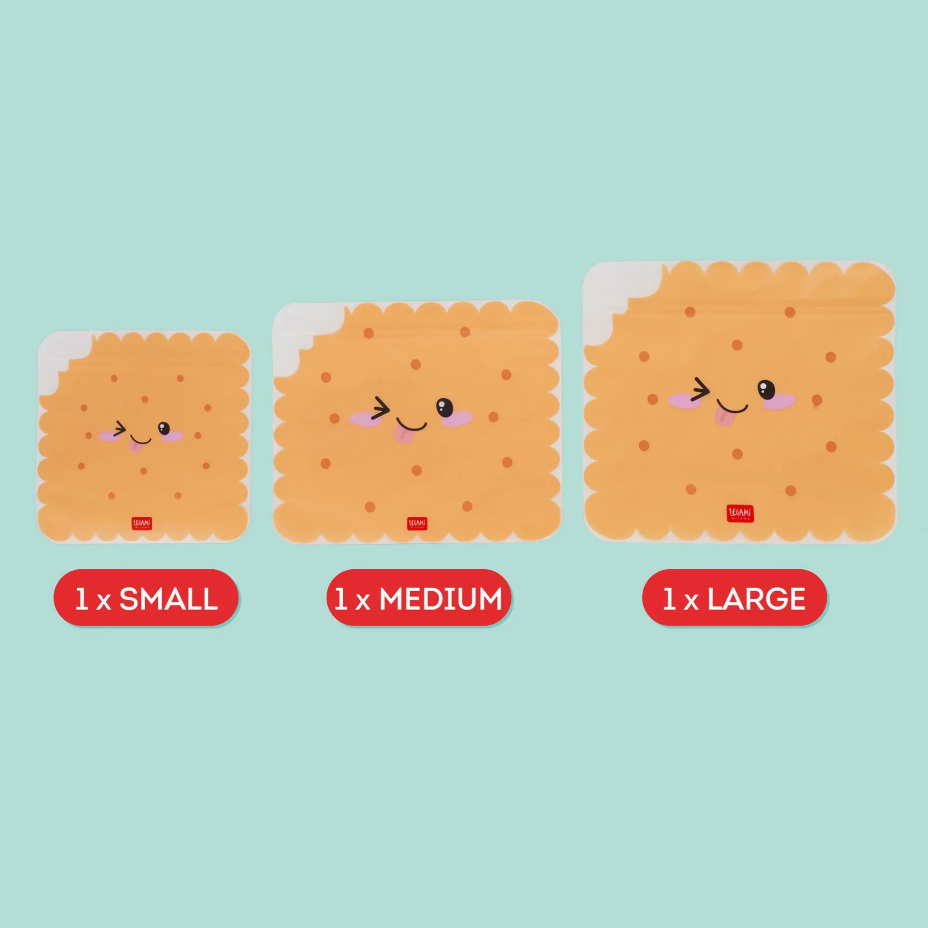 Set de 3 Pochettes pour Aliments - Snack Bags