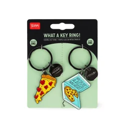 Set de 2 Porte-clés en Métal Émaillé - What A Key Ring!