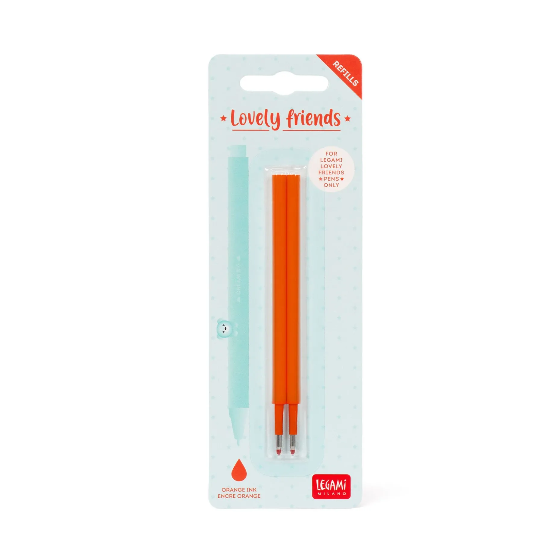Set de 2 Recharges pour Stylo à Encre Gel - Lovely Friends