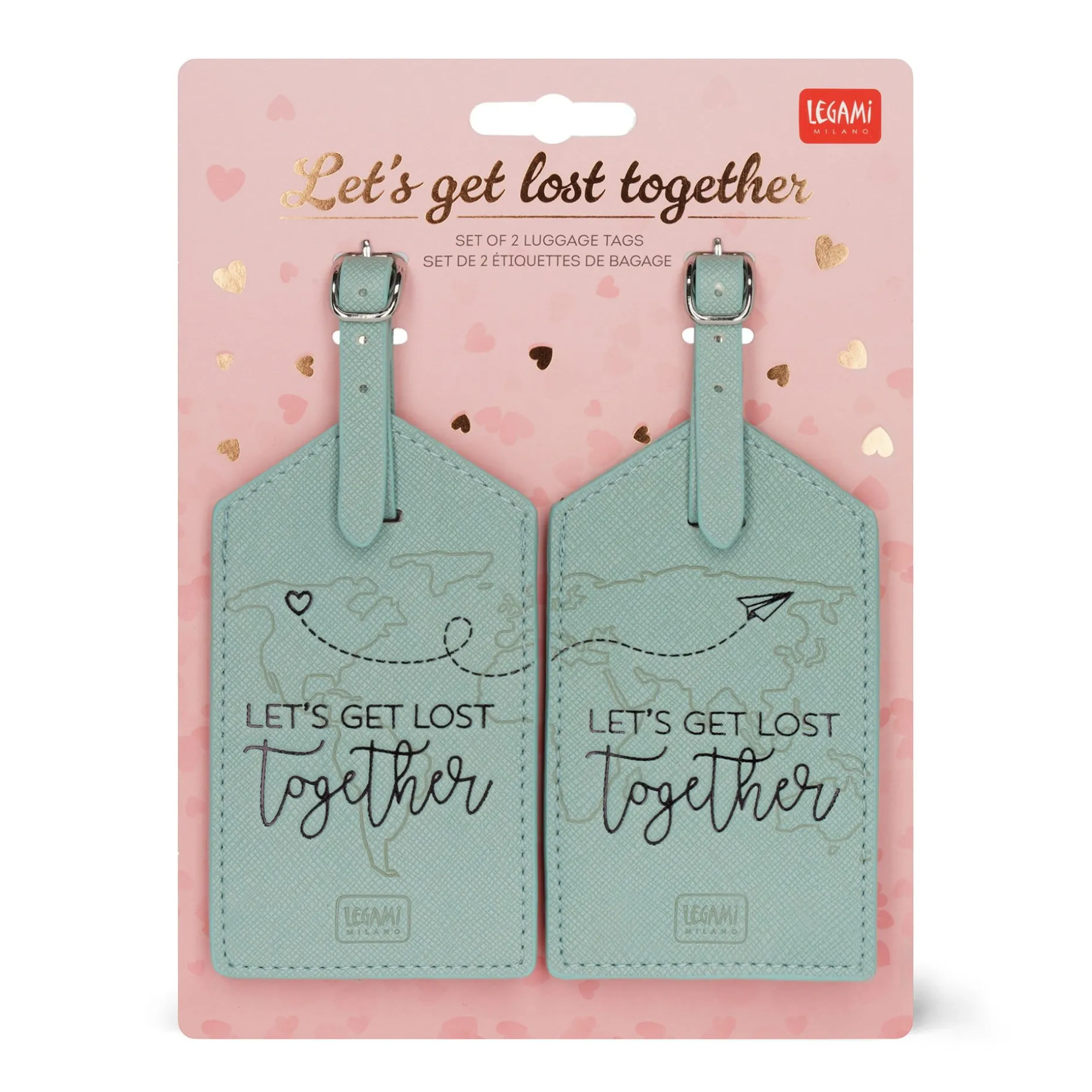Set de 2 Étiquettes de Bagage - Let's Get Lost Together