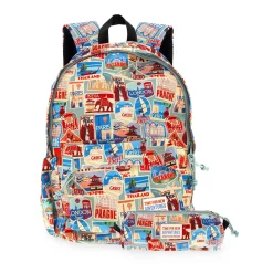 Set Sac à Dos et Trousse Travel Stickers