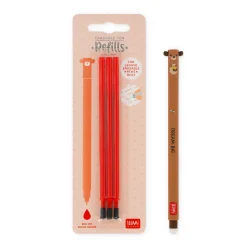 Set Stylo effaçable TeddyBear et recharge rouge