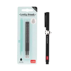 Set Stylo Lovely Panda et Recharge Noire