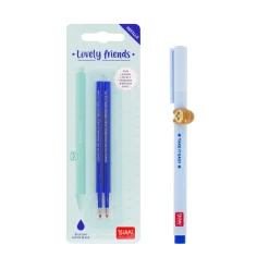 Set Stylo Lovely Sloth et Recharge Bleue
