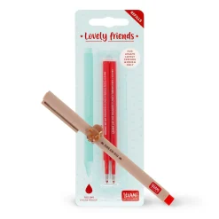Set Stylo Lovely TeddyBear et Recharge Rouge