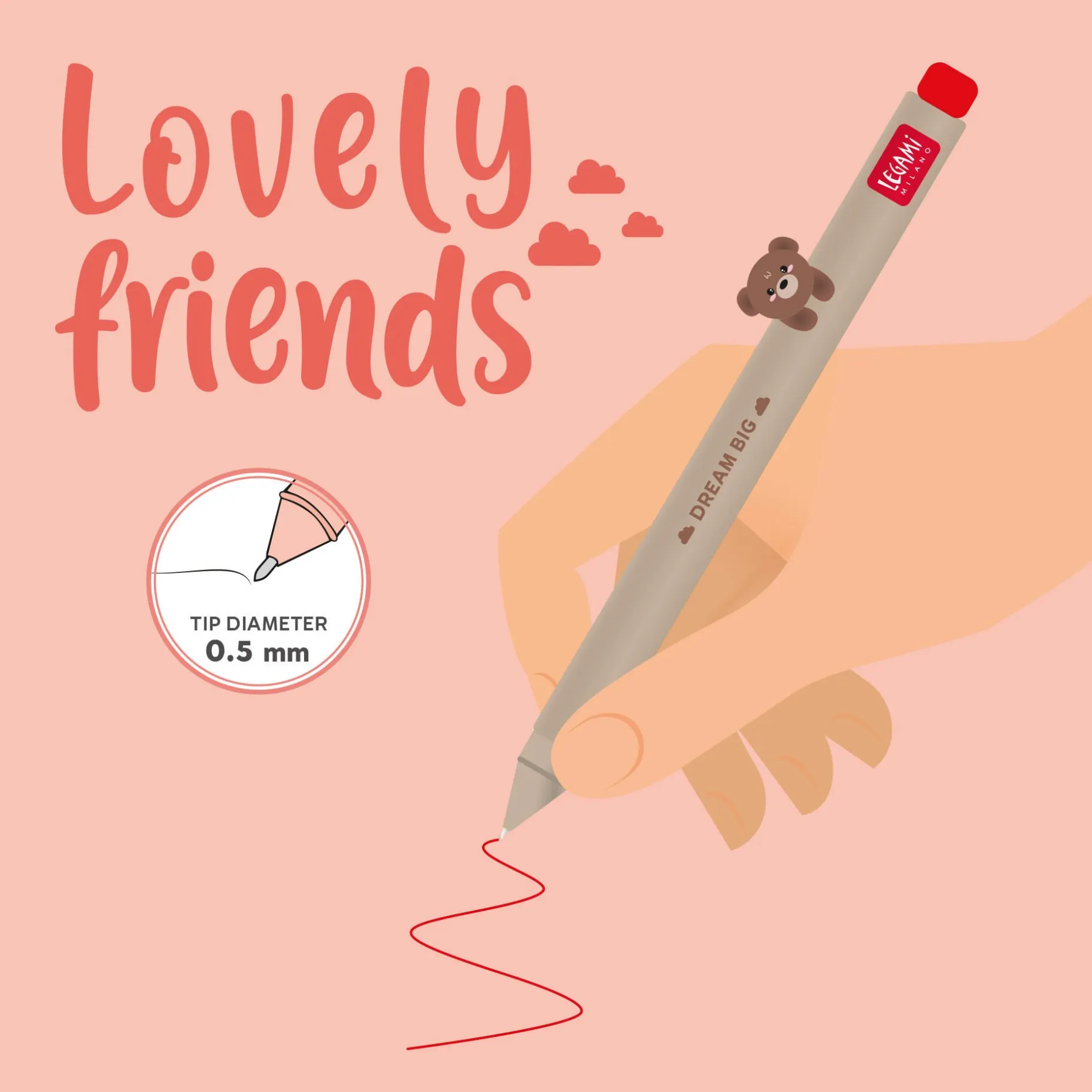 Stylo à Encre Gel - Lovely Friends