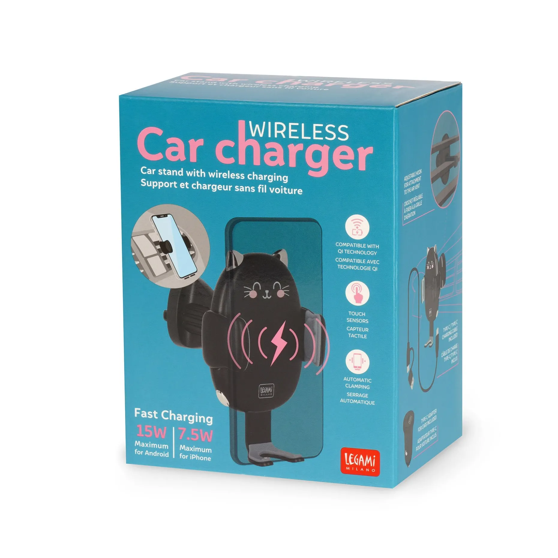 Support et Chargeur Sans Fil Voiture