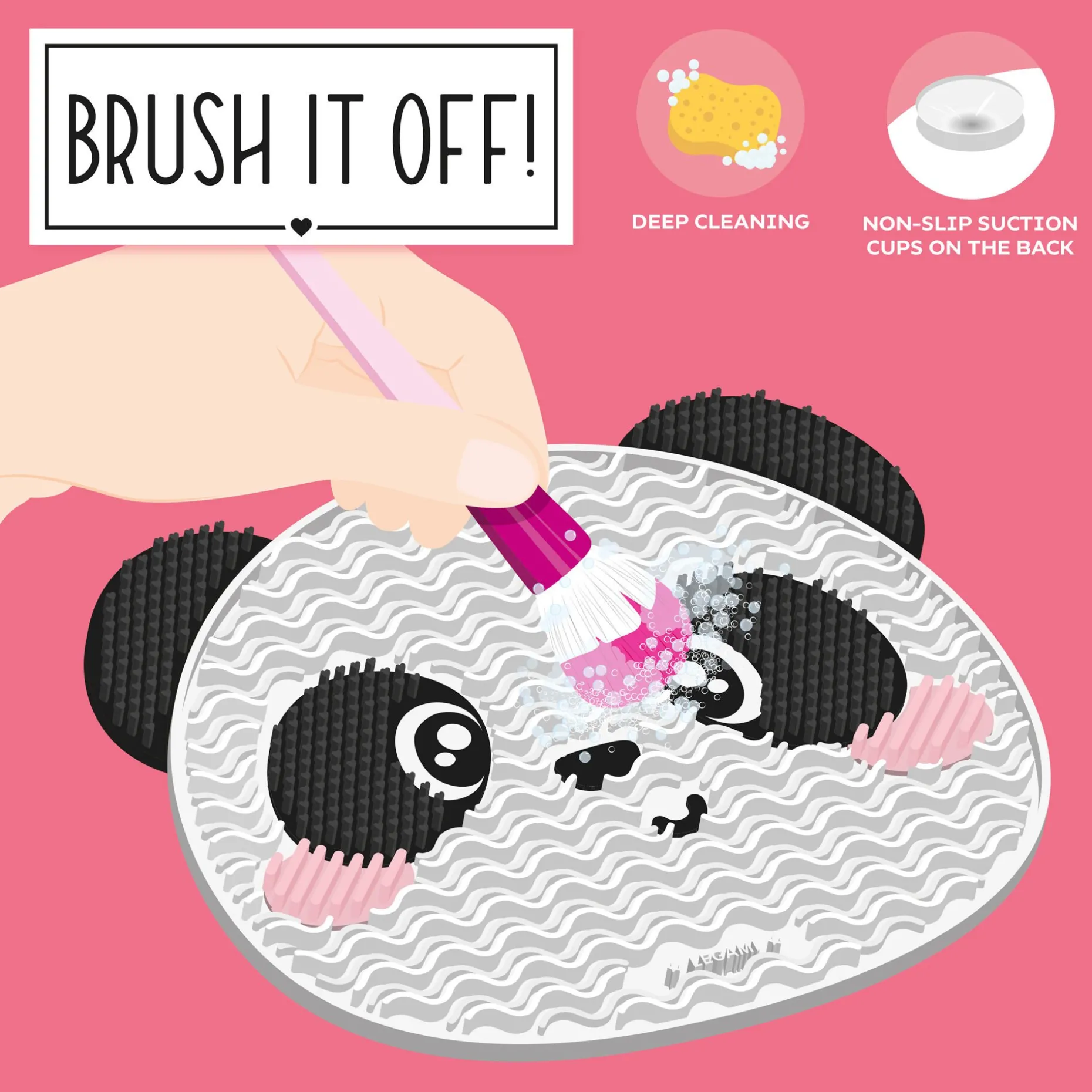 Tapis de Nettoyage pour Pinceaux de Maquillage - Brush it Off!